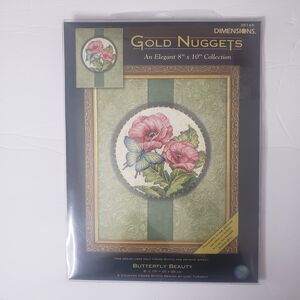 Dimensions Gold Nuggets Butterfly Beauty Cross Stitch Kit #35149 NEW 2004